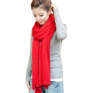Women's Warm Scarves Long Shawl Winter Warm Large Scarf Pure Color